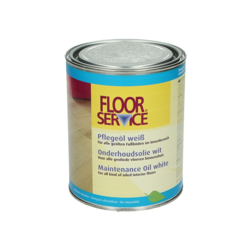 Floorservice onderhoudsolie Wit voor geoliede parket- en plankenvloeren